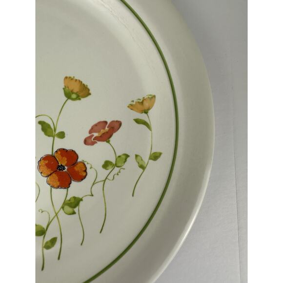 VTG Floral Platter Colorstone Nikko 12" Orange Yellow Floral Retro Plate - Picture 2 of 9